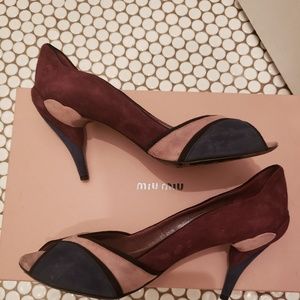 Miu miu suede heels
